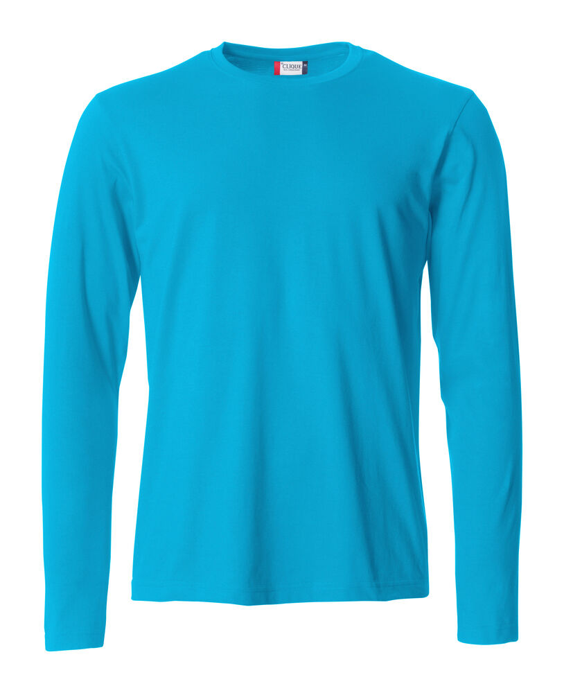 Clique - Basic-T L/S Dark Navy L - Turquoise