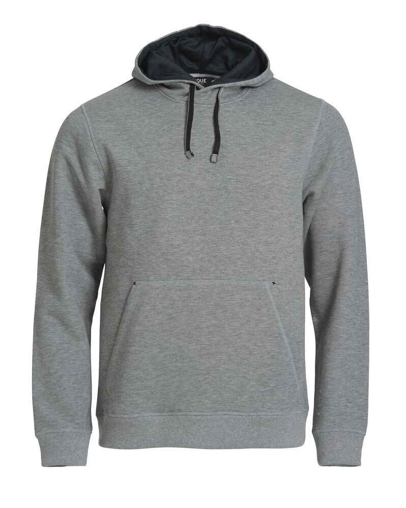 Clique - Classic Hoody Blauw-melange M - Grijs-melange